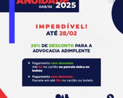 Advocacia tem até o dia 28 de fevereiro para pagar anuidade com descontos e parcelamentos especiais