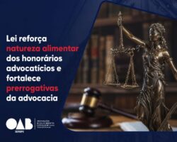 Lei reforça natureza alimentar dos honorários advocatícios e fortalece prerrogativas da advocacia